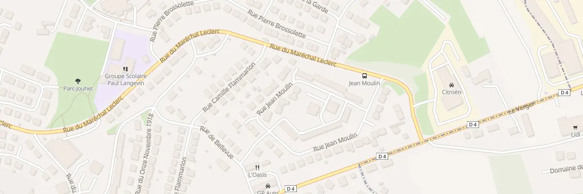 Plan du 7 Rue Jean Moulin à Guéret