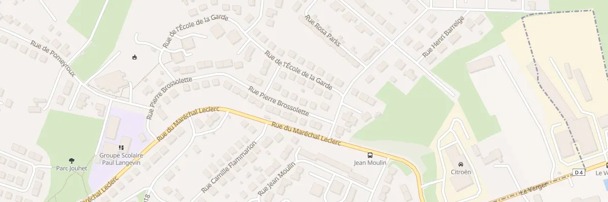 Plan du 5 Rue Pierre Brossolette à Guéret