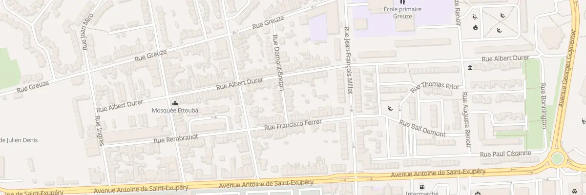 Plan du 8 Rue Demont Breton à Calais