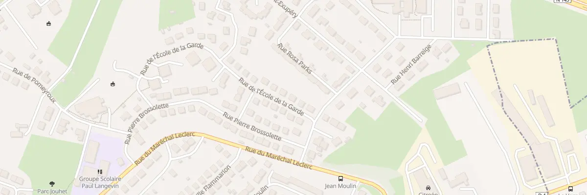 Plan du 15 Rue de l’Ecole de la Garde à Guéret