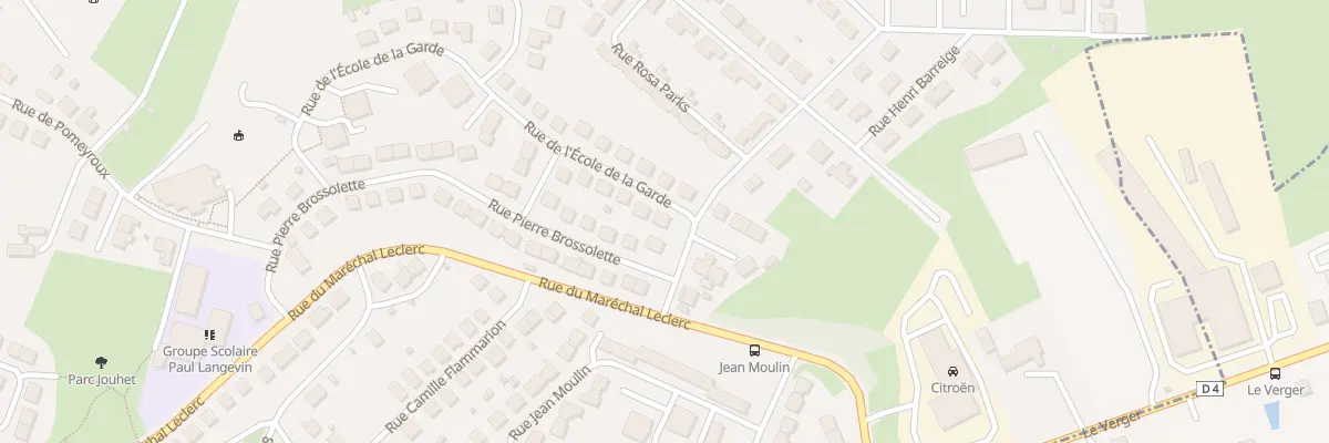 Plan du 2 Rue de l’Ecole de la Garde à Guéret
