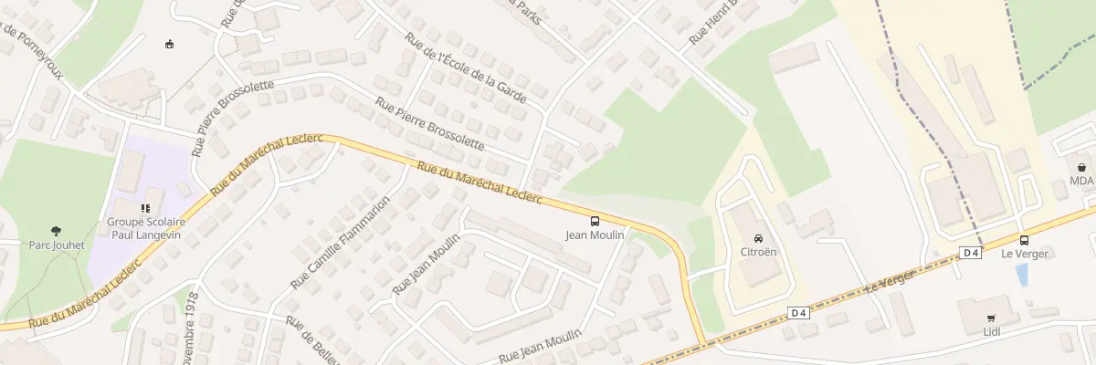 Plan du 1 Rue de l’Ecole de la Garde à Guéret