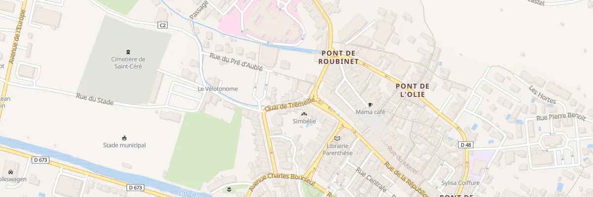 Plan du 1 Av du Docteur Roux à Saint-Céré