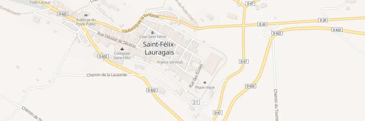 Plan du 45 Rue Déodat de Séverac à Saint-Félix-Lauragais