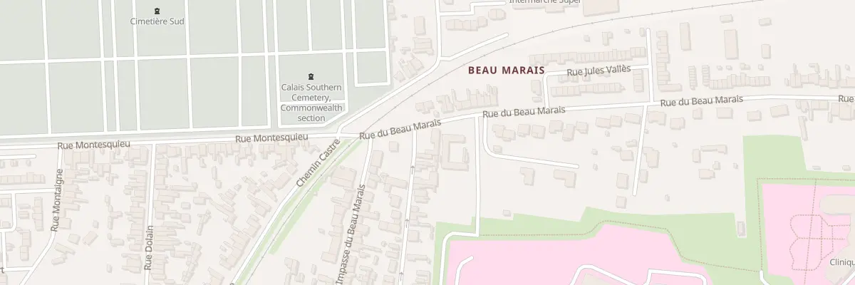 Plan du 70 Rue du Beau Marais à Calais