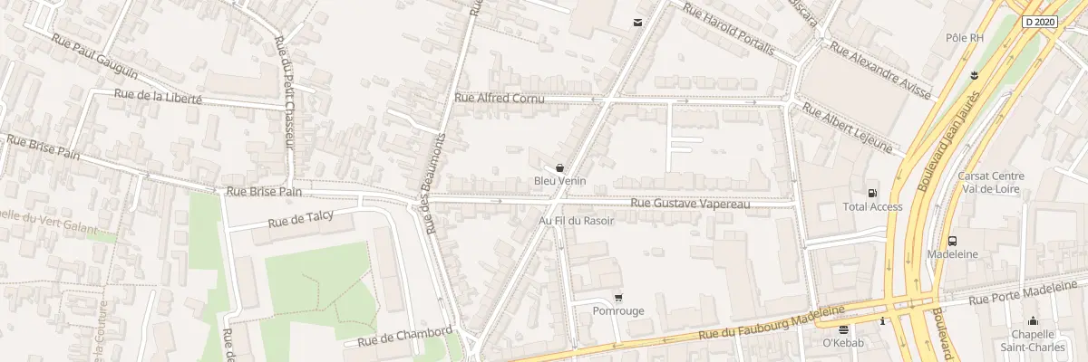 Plan du 30B Rue Gustave Vapereau à Orléans