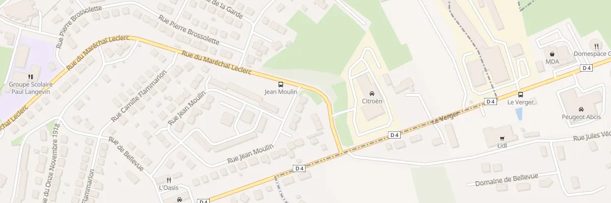 Plan du 2 Rue Jean Moulin à Guéret