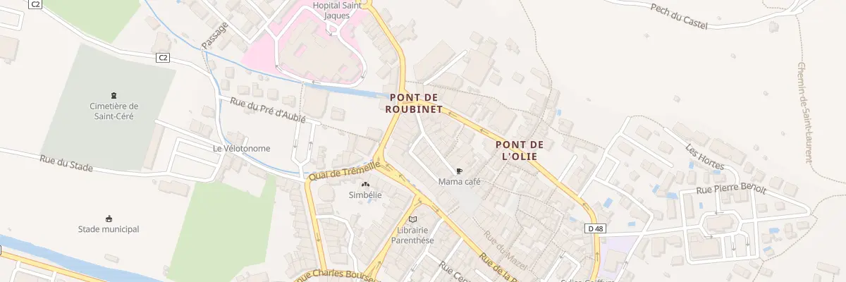 Plan du 13 Rue des Roubinets à Saint-Céré