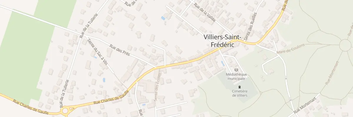 Plan du 22 Rue Charles de Gaulle à Villiers-Saint-Frédéric