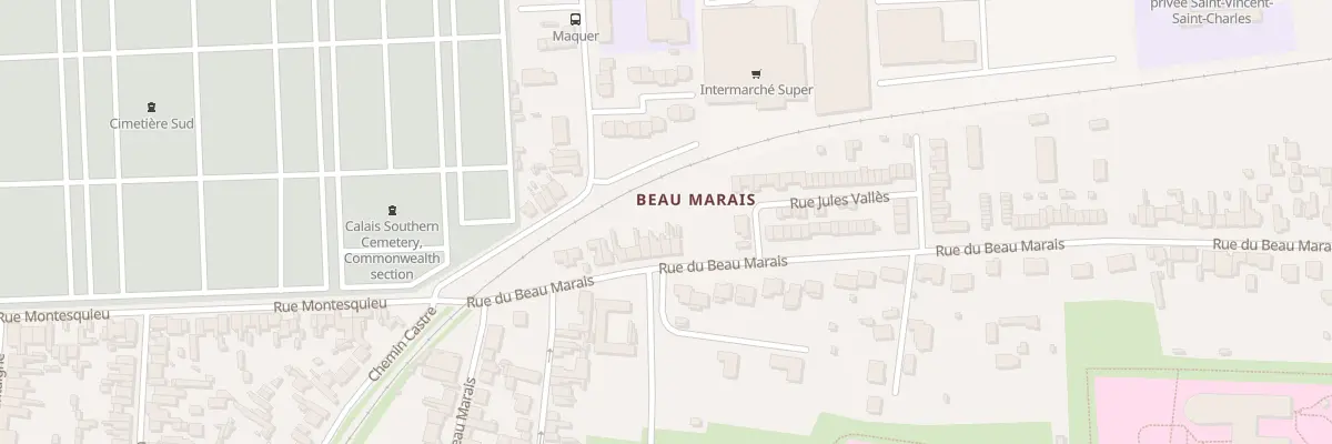 Plan du 129 Rue du Beau Marais à Calais