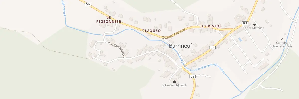 Plan du 38 Barrineuf Village à Fougax-et-Barrineuf