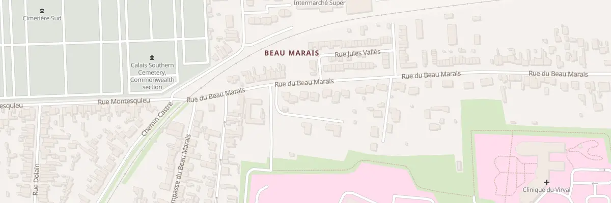 Plan du 170 Rue du Beau Marais à Calais