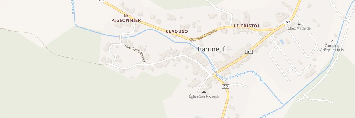 Plan du 33 Rue Saint Joseph à Fougax-et-Barrineuf