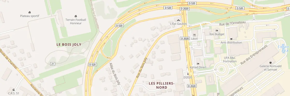 Plan du 489 Rue du Bois Joly à Saran