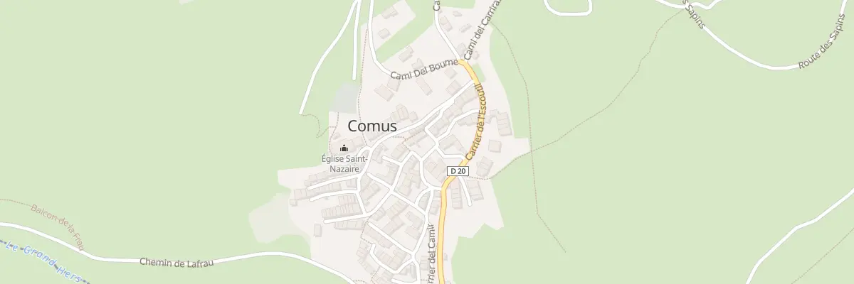 Plan du 5 Rue Carrier de la Mairie à Comus