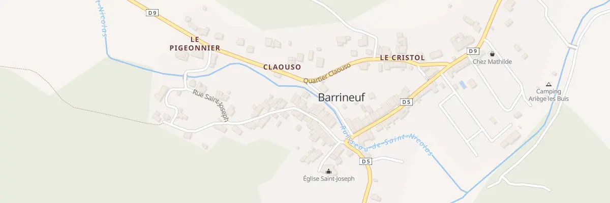 Plan du 18 Rue Saint Joseph à Fougax-et-Barrineuf