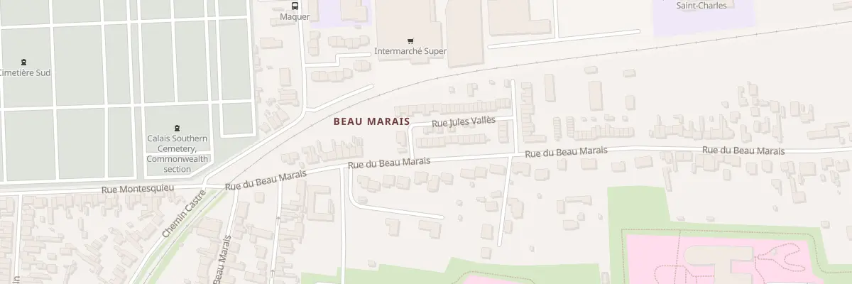 Plan du 205 Rue du Beau Marais à Calais