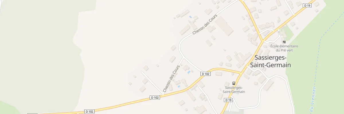 Plan du 20 Che des Cours à Sassierges-Saint-Germain
