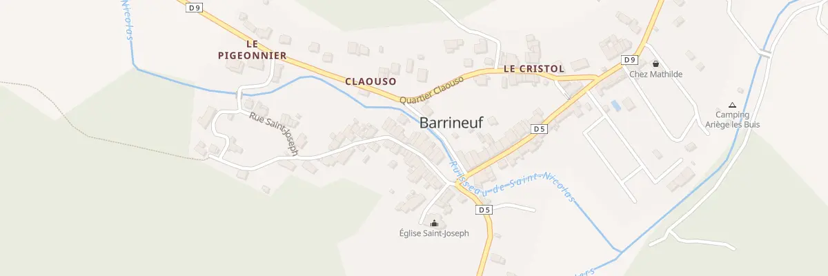 Plan du 14 Rue Saint Joseph à Fougax-et-Barrineuf