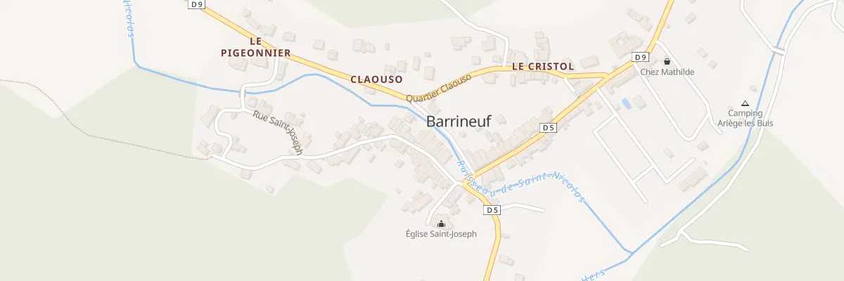 Plan du 12 Rue Saint Joseph à Fougax-et-Barrineuf