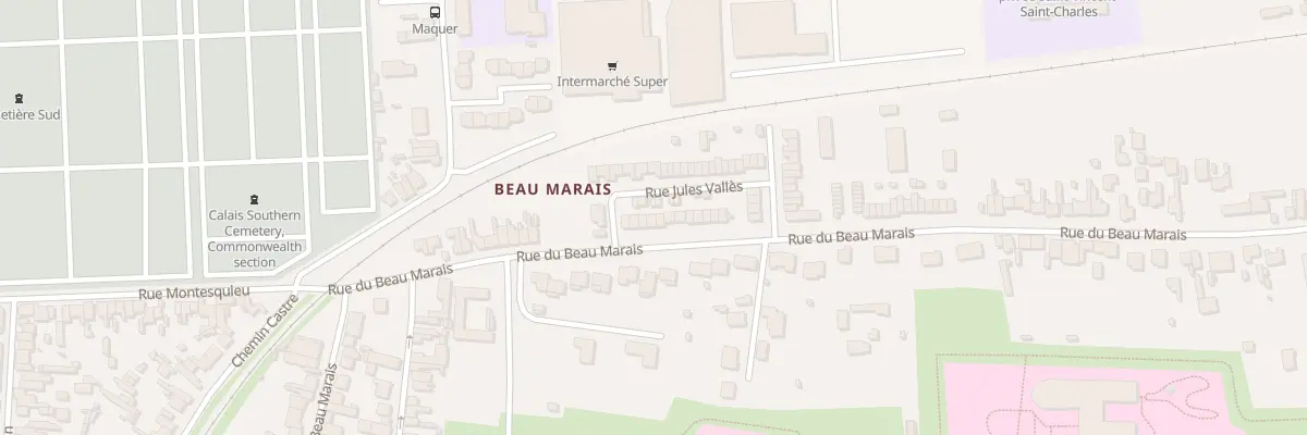 Plan du 217 Rue du Beau Marais à Calais