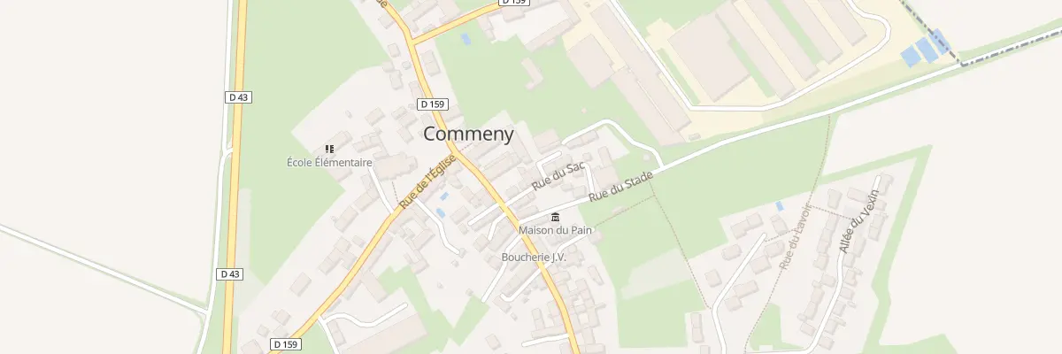 Plan de la Rue du Sac à Commeny