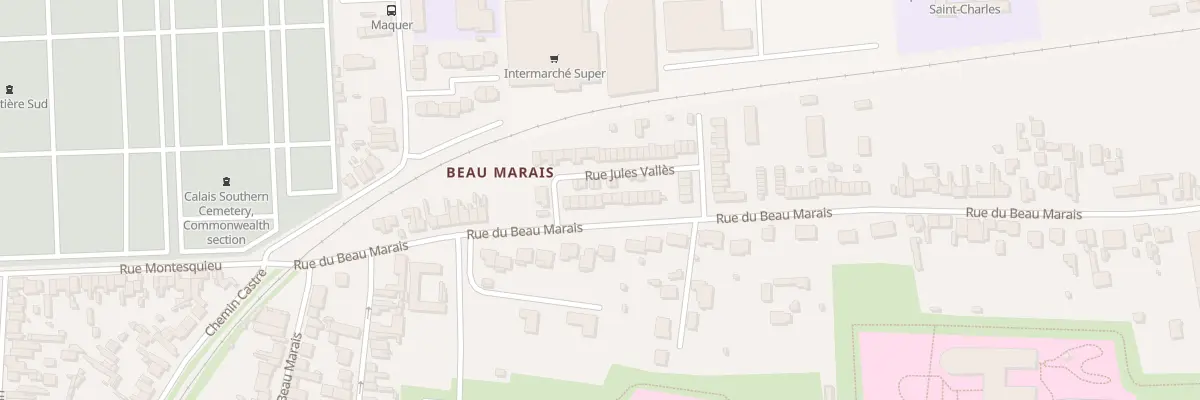 Plan du 223 Rue du Beau Marais à Calais