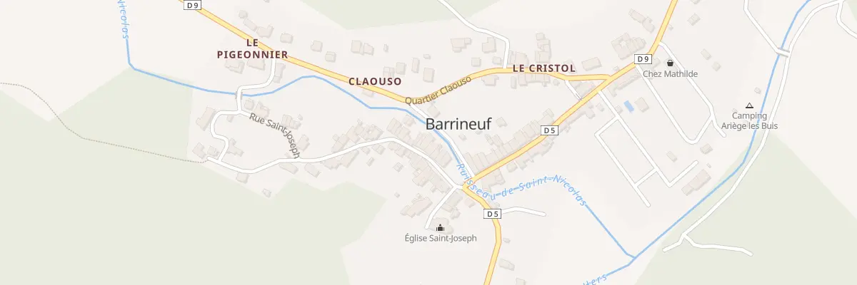 Plan du 10 Rue Saint Joseph à Fougax-et-Barrineuf