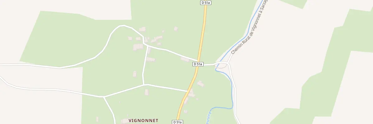 Plan du 8 Vignonnet à Sarzay