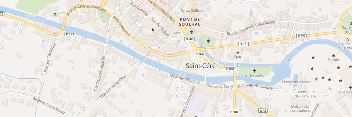 Plan du 7 Rue Faidherbe à Saint-Céré