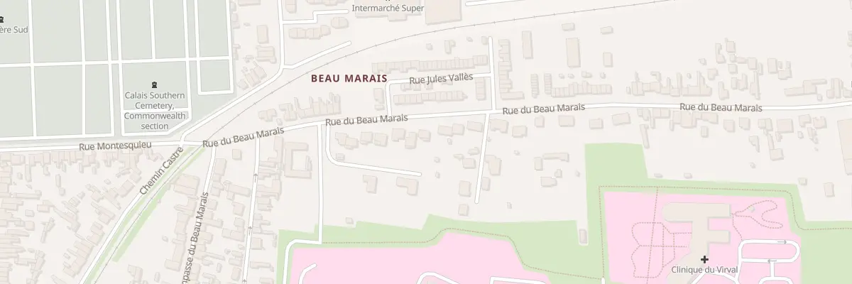 Plan du 230 Rue du Beau Marais à Calais
