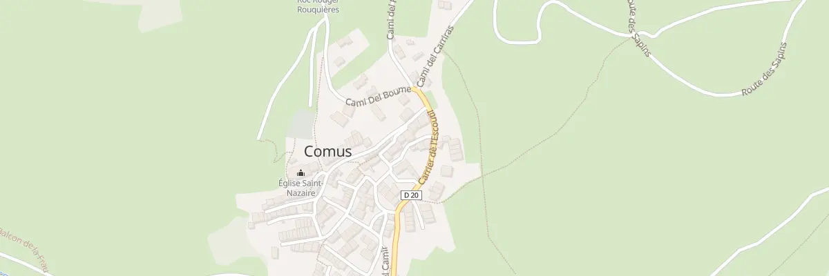 Plan du Village à Comus