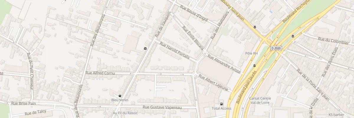 Plan du 7 Rue Harold Portalis à Orléans