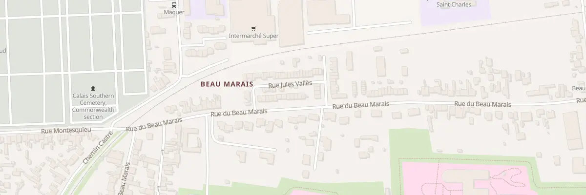 Plan du 249 Rue du Beau Marais à Calais