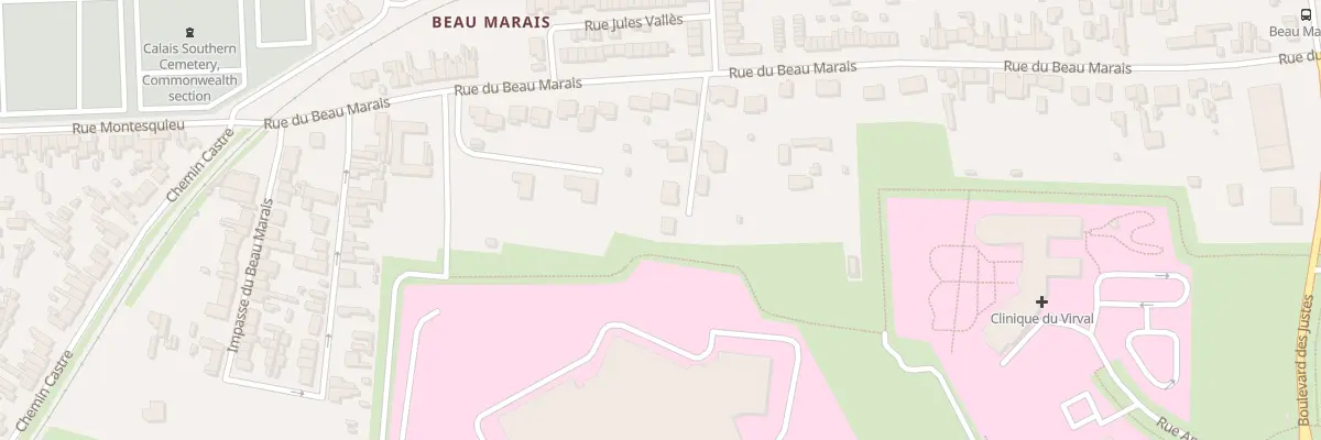 Plan du 296T Rue du Beau Marais à Calais