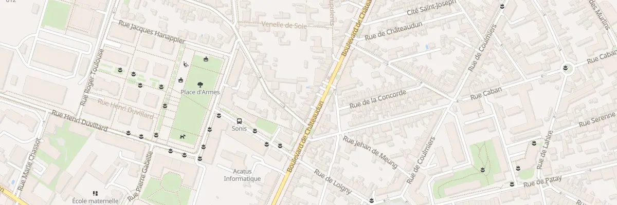 Plan du 77 Bd de Châteaudun à Orléans