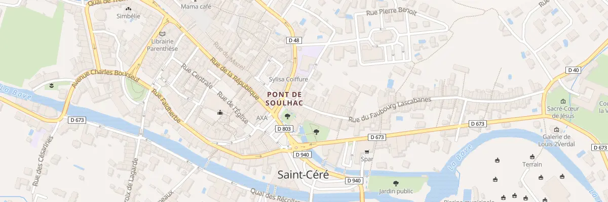 Plan du 102 Rue du Faubourg Lascabanes à Saint-Céré