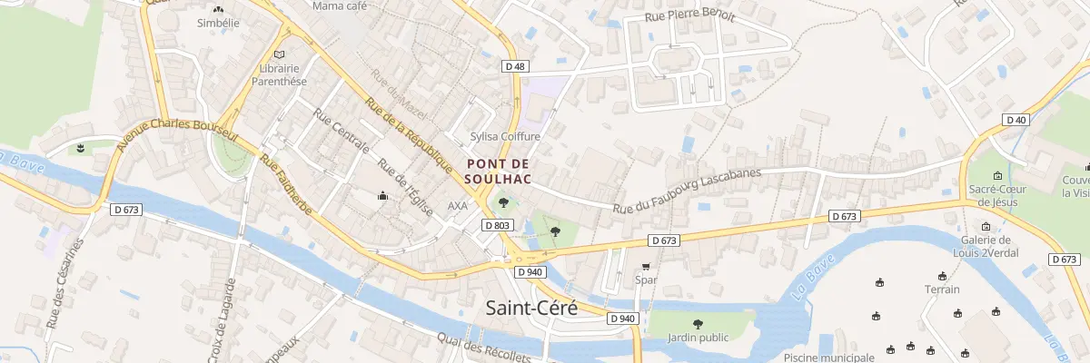 Plan du 98 Rue du Faubourg Lascabanes à Saint-Céré