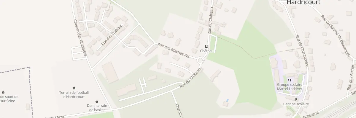 Plan du 2 All du Château à Hardricourt