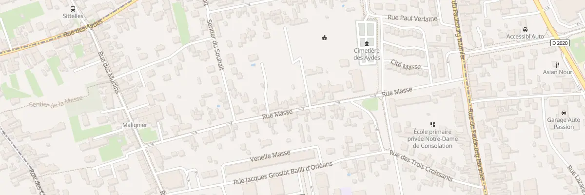 Plan du 36 Rue Masse à Orléans