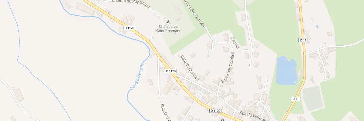 Plan du 7 Cote du Chateau à Saint-Chamant