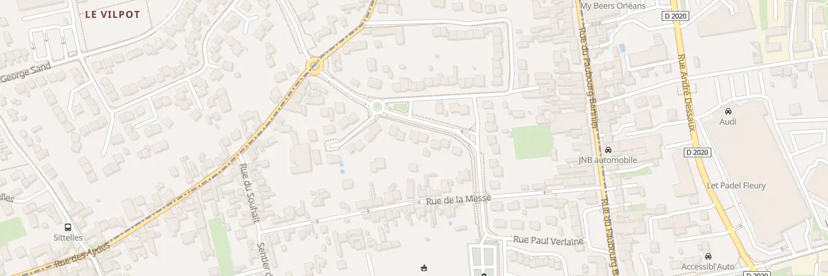 Plan du 11 Rue Paul Valéry à Orléans