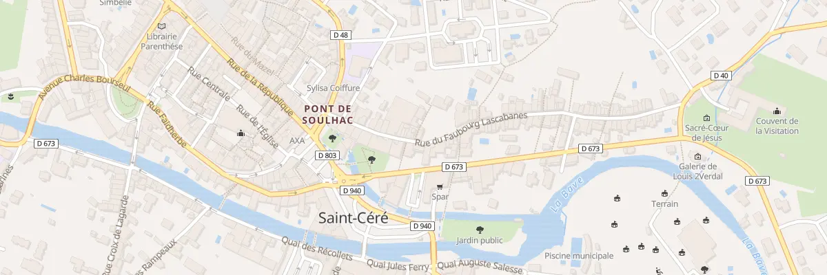Plan du 80 Rue du Faubourg Lascabanes à Saint-Céré