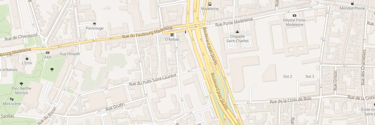 Plan du 7 Rue Belle Rue Saint Laurent à Orléans