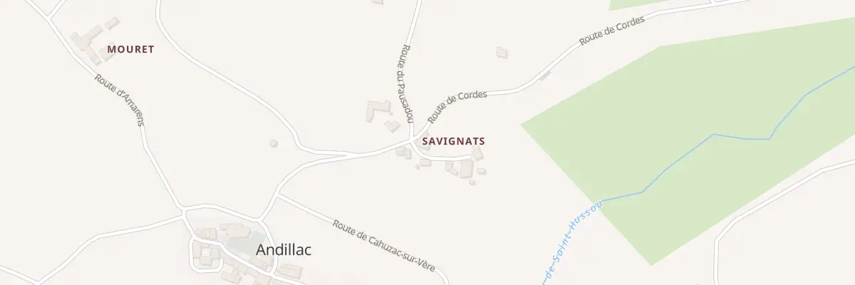 Plan du 5025 Savignats à Andillac