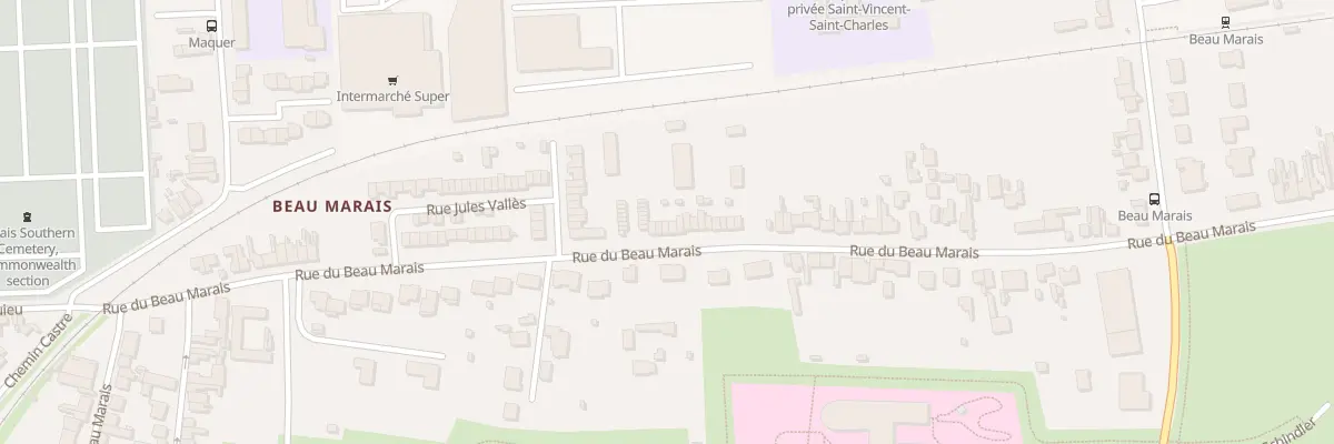 Plan du 377 Rue du Beau Marais à Calais