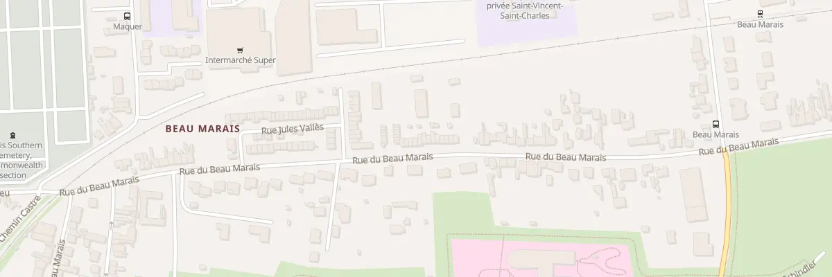 Plan du 381 Rue du Beau Marais à Calais