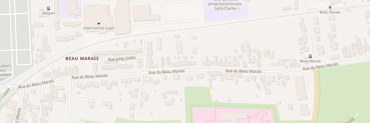 Plan du 401 Rue du Beau Marais à Calais