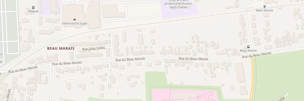 Plan du 421 Rue du Beau Marais à Calais
