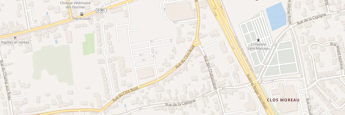 Plan du 8 Rue du Clos Rozé à Orléans